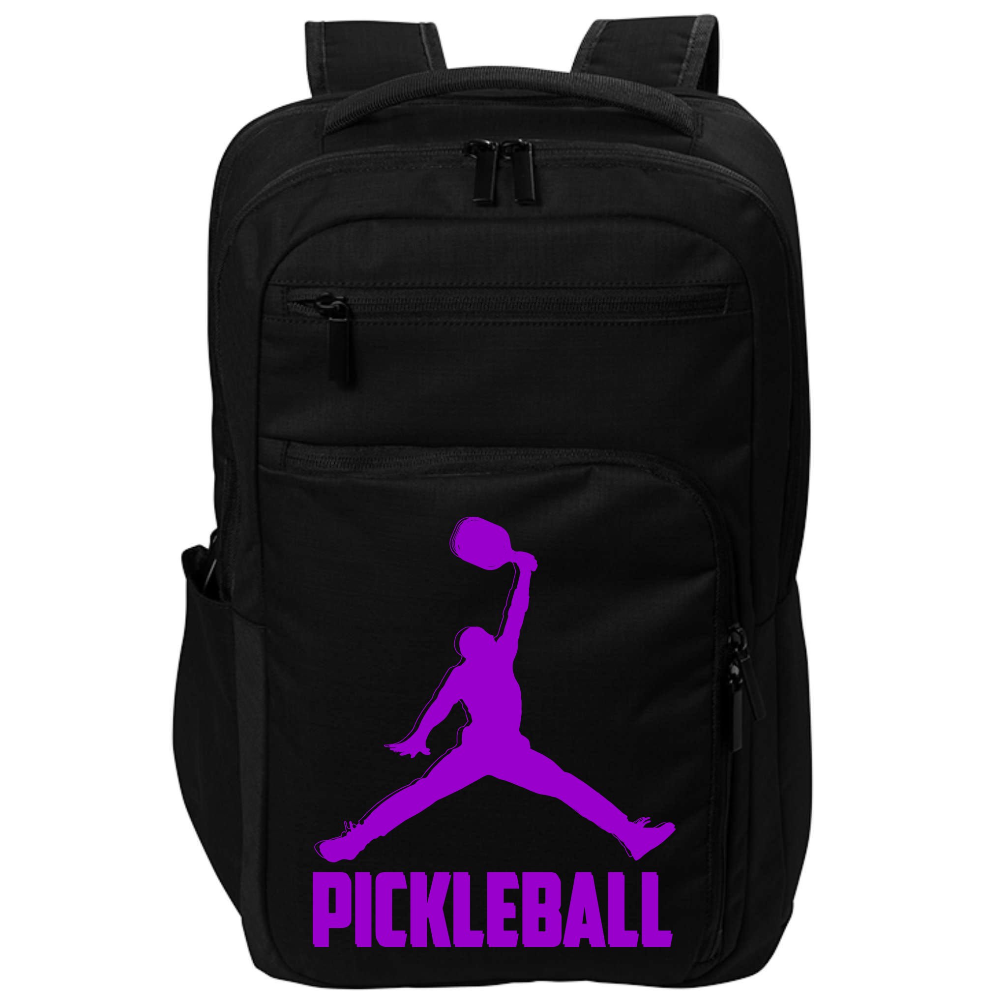 Purple Pickleball Sports Logo Impact Tech Backpack