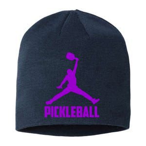 Purple Pickleball Sports Logo Sustainable Beanie