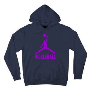 Purple Pickleball Sports Logo Tall Hoodie