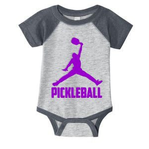 Purple Pickleball Sports Logo Infant Baby Jersey Bodysuit