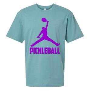 Purple Pickleball Sports Logo Sueded Cloud Jersey T-Shirt