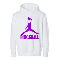 Purple Pickleball Sports Logo Garment-Dyed Fleece Hoodie