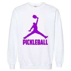 Purple Pickleball Sports Logo Garment-Dyed Sweatshirt