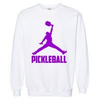 Purple Pickleball Sports Logo Garment-Dyed Sweatshirt