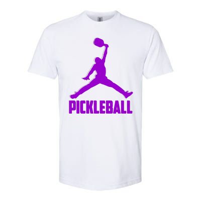 Purple Pickleball Sports Logo Softstyle® CVC T-Shirt