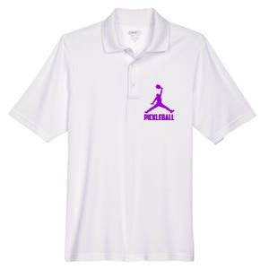 Purple Pickleball Sports Logo Men's Origin Performance Pique Polo