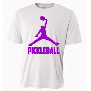 Purple Pickleball Sports Logo Cooling Performance Crew T-Shirt