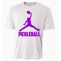 Purple Pickleball Sports Logo Cooling Performance Crew T-Shirt