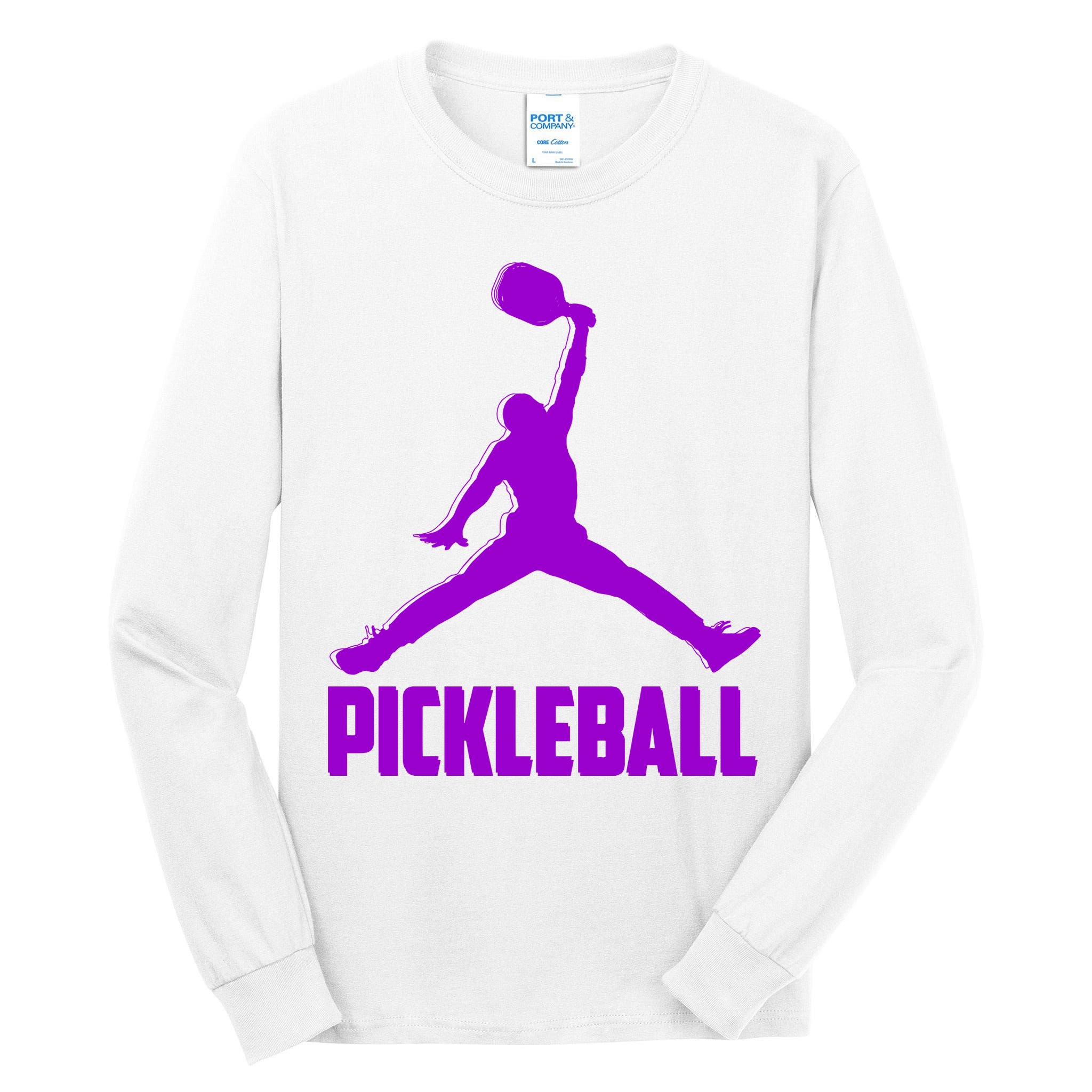 Purple Pickleball Sports Logo Tall Long Sleeve T-Shirt