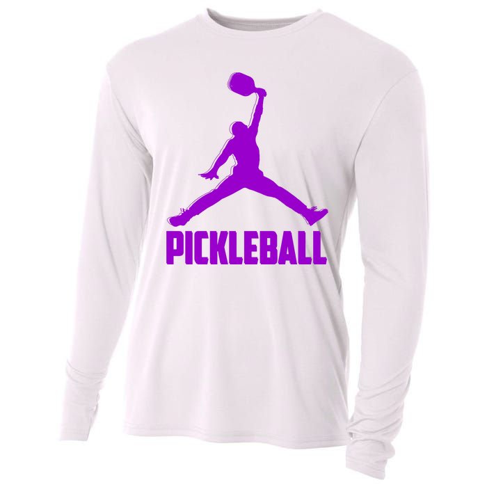 Purple Pickleball Sports Logo Cooling Performance Long Sleeve Crew