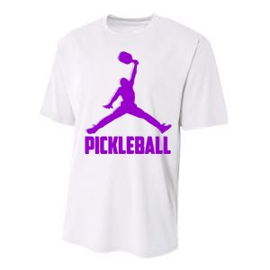 Purple Pickleball Sports Logo Performance Sprint T-Shirt