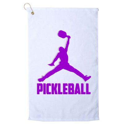 Purple Pickleball Sports Logo Platinum Collection Golf Towel