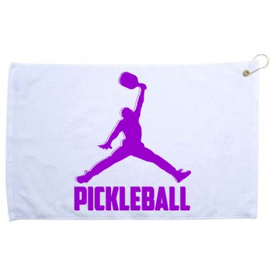 Purple Pickleball Sports Logo Grommeted Golf Towel