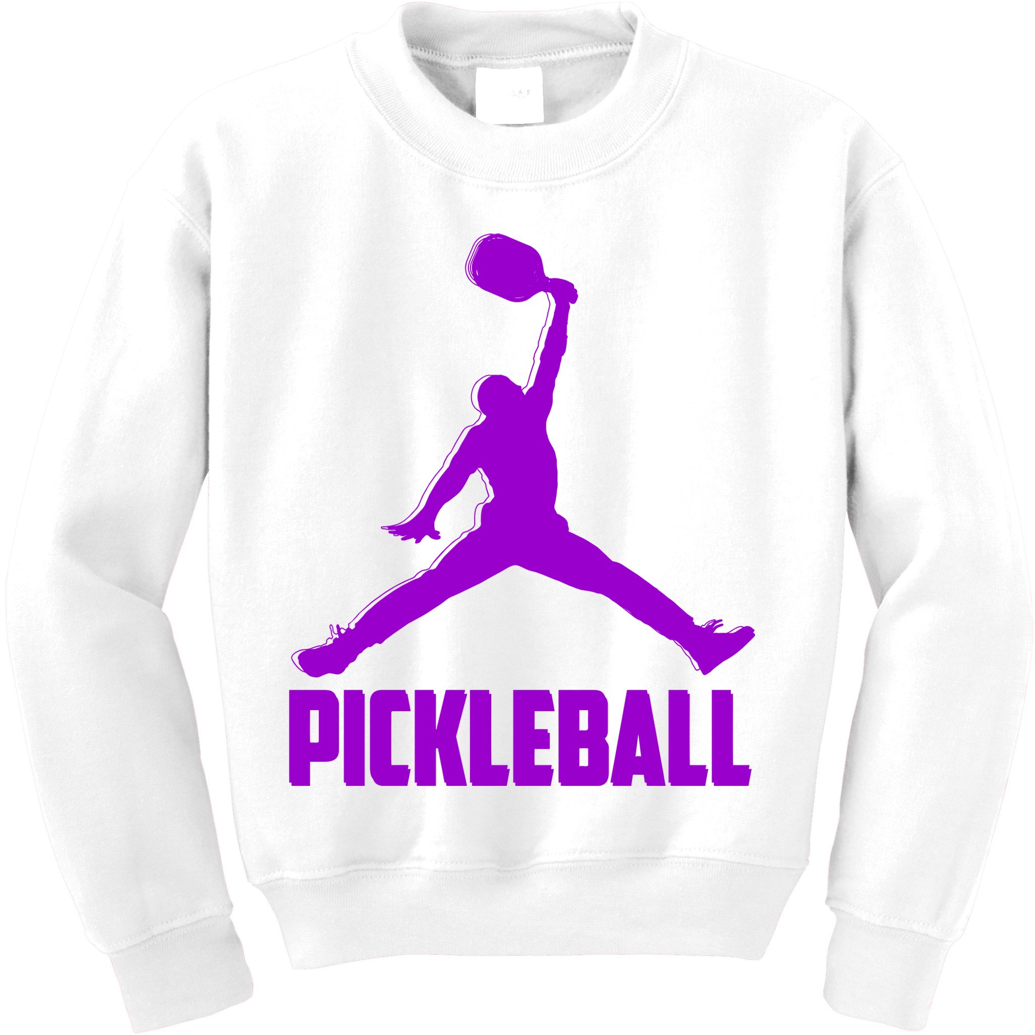 Purple Pickleball Sports Logo Kids Sweatshirt