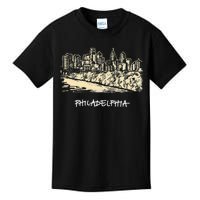 Philadelphia Pennsylvania Skyline Panorama Kids T-Shirt