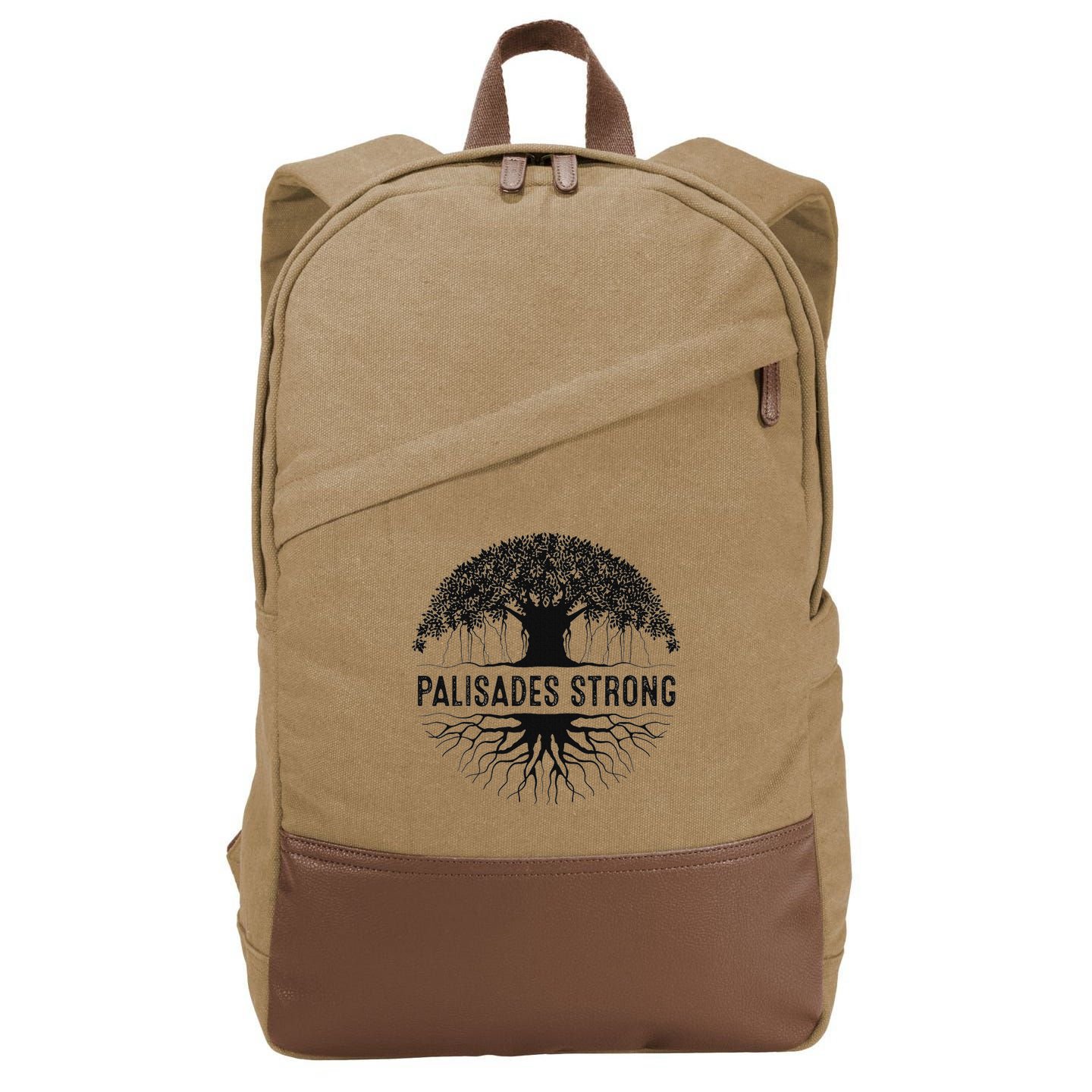 Pacific Palisades Strong California Cotton Canvas Backpack