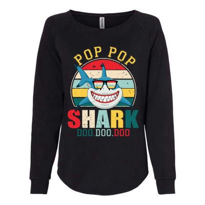 Pop Pop Shark Father's Day For Pop Pop Womens California Wash Sweatshirt