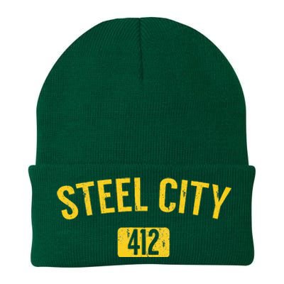 Pittsburgh Pennsylvania Steel City Black And Gold Knit Cap Winter Beanie