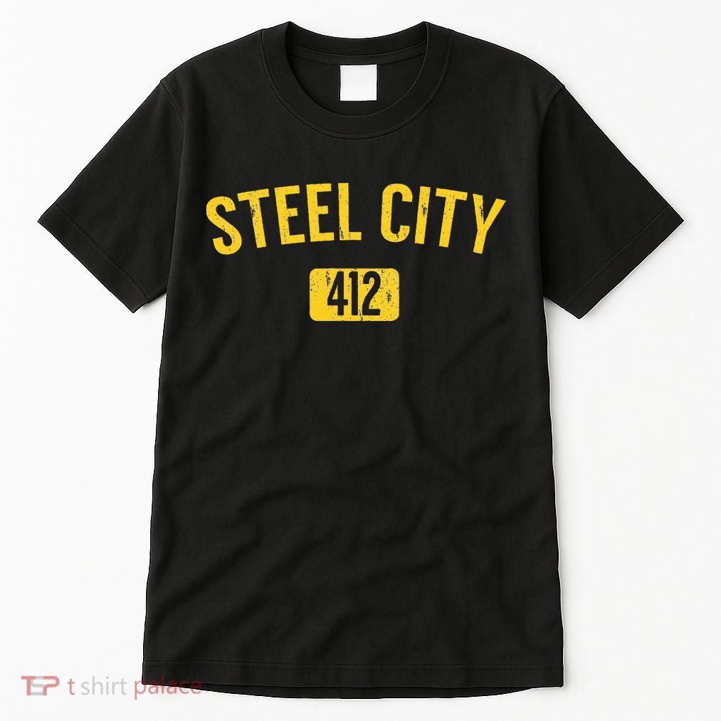 Pittsburgh Pennsylvania Steel City Black And Gold Tall T-Shirt