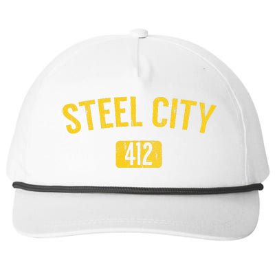 Pittsburgh Pennsylvania Steel City Black And Gold Snapback Five-Panel Rope Hat