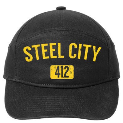 Pittsburgh Pennsylvania Steel City Black And Gold 7-Panel Snapback Hat