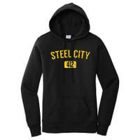 Pittsburgh Pennsylvania Steel City Black And Gold Women's Pullover Hoodie