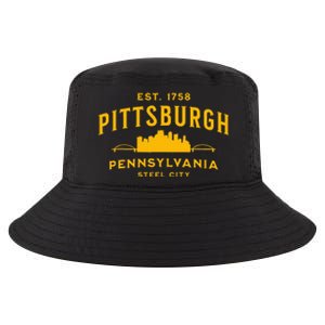 Pittsburgh Pennsylvania Steel City Skyline Bridges Home 412 Cool Comfort Performance Bucket Hat