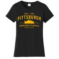 Pittsburgh Pennsylvania Steel City Skyline Bridges Home 412 Women's T-Shirt