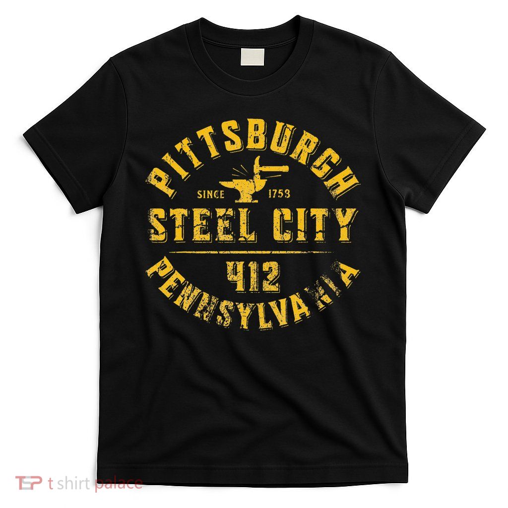 Pittsburgh Pennsylvania Steel City Home 412 Vintage T-Shirt
