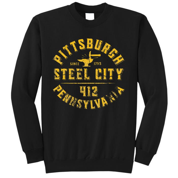 Pittsburgh Pennsylvania Steel City Home 412 Vintage Tall Sweatshirt