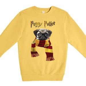 Puggy Potter Shirts Pug Lover Pug Tee Funny Pug Premium Crewneck Sweatshirt