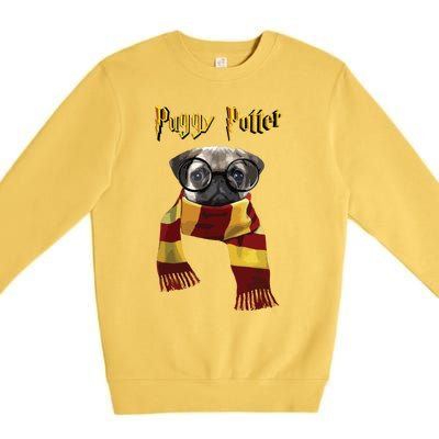 Puggy Potter Shirts Pug Lover Pug Tee Funny Pug Premium Crewneck Sweatshirt