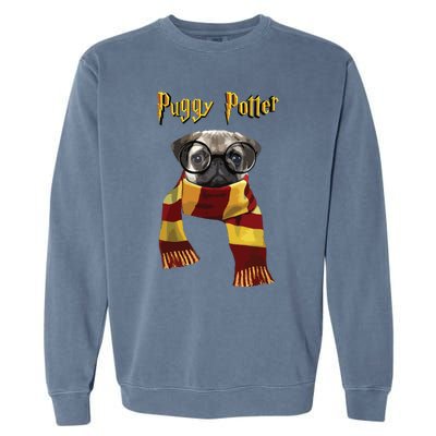 Puggy Potter Shirts Pug Lover Pug Tee Funny Pug Garment-Dyed Sweatshirt