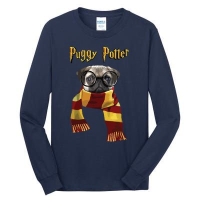 Puggy Potter Shirts Pug Lover Pug Tee Funny Pug Tall Long Sleeve T-Shirt