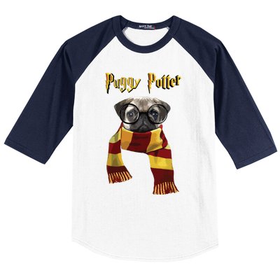 Puggy Potter Shirts Pug Lover Pug Tee Funny Pug Baseball Sleeve Shirt