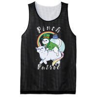 Pinch Patrol St Patricks Day Cats Green Saint Patrick's Day Mesh Reversible Basketball Jersey Tank