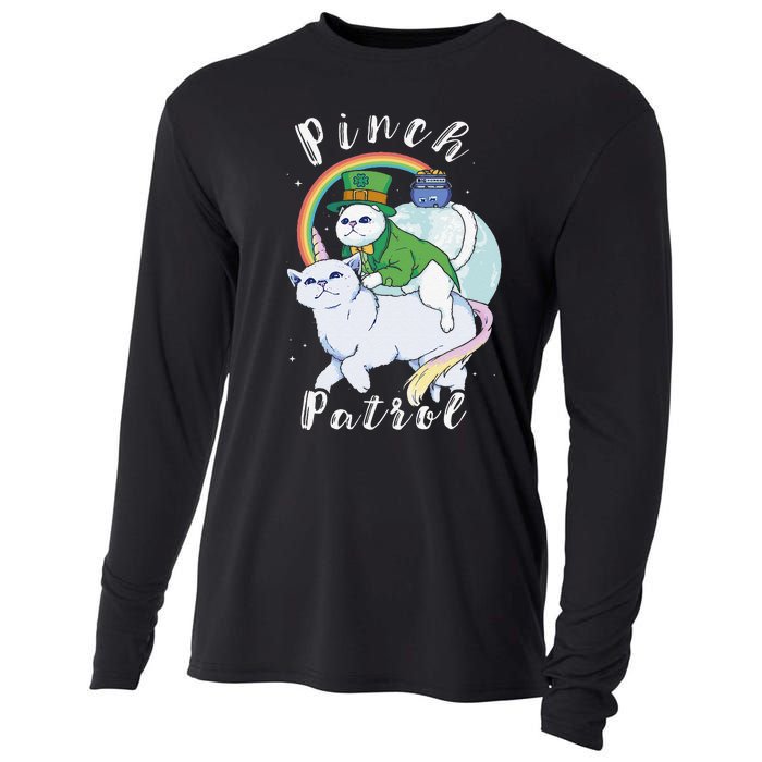 Pinch Patrol St Patricks Day Cats Green Saint Patrick's Day Cooling Performance Long Sleeve Crew