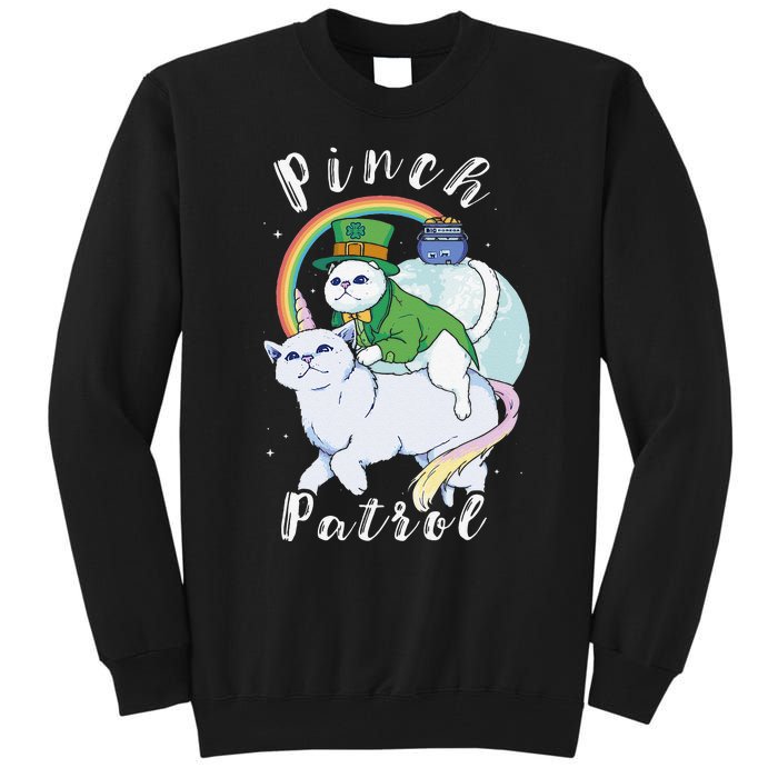 Pinch Patrol St Patricks Day Cats Green Saint Patrick's Day Tall Sweatshirt