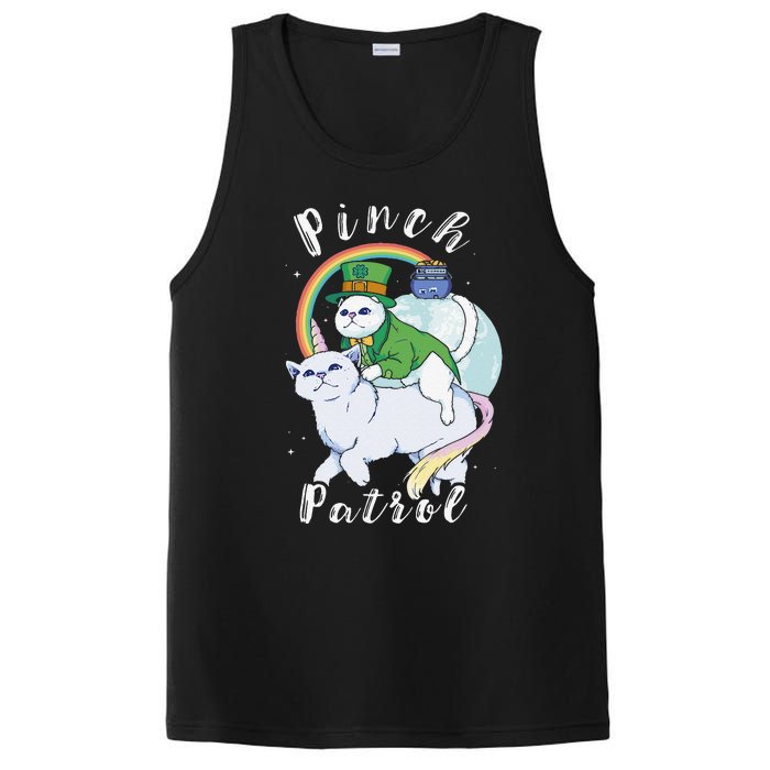 Pinch Patrol St Patricks Day Cats Green Saint Patrick's Day PosiCharge Competitor Tank