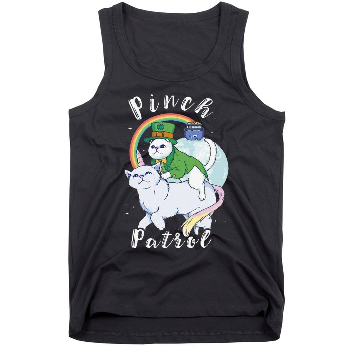 Pinch Patrol St Patricks Day Cats Green Saint Patrick's Day Tank Top