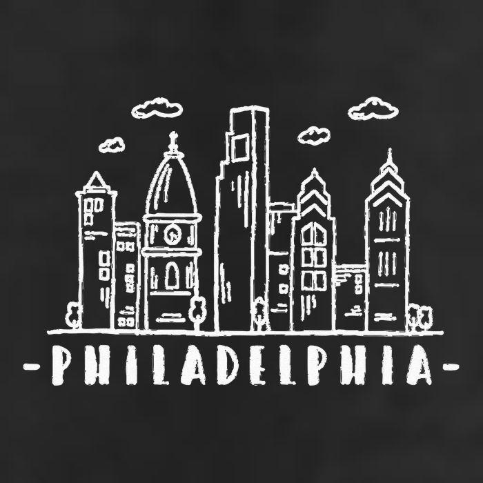 Philadelphia Pennsylvania Skyline 11oz C Handle Ceramic Mug