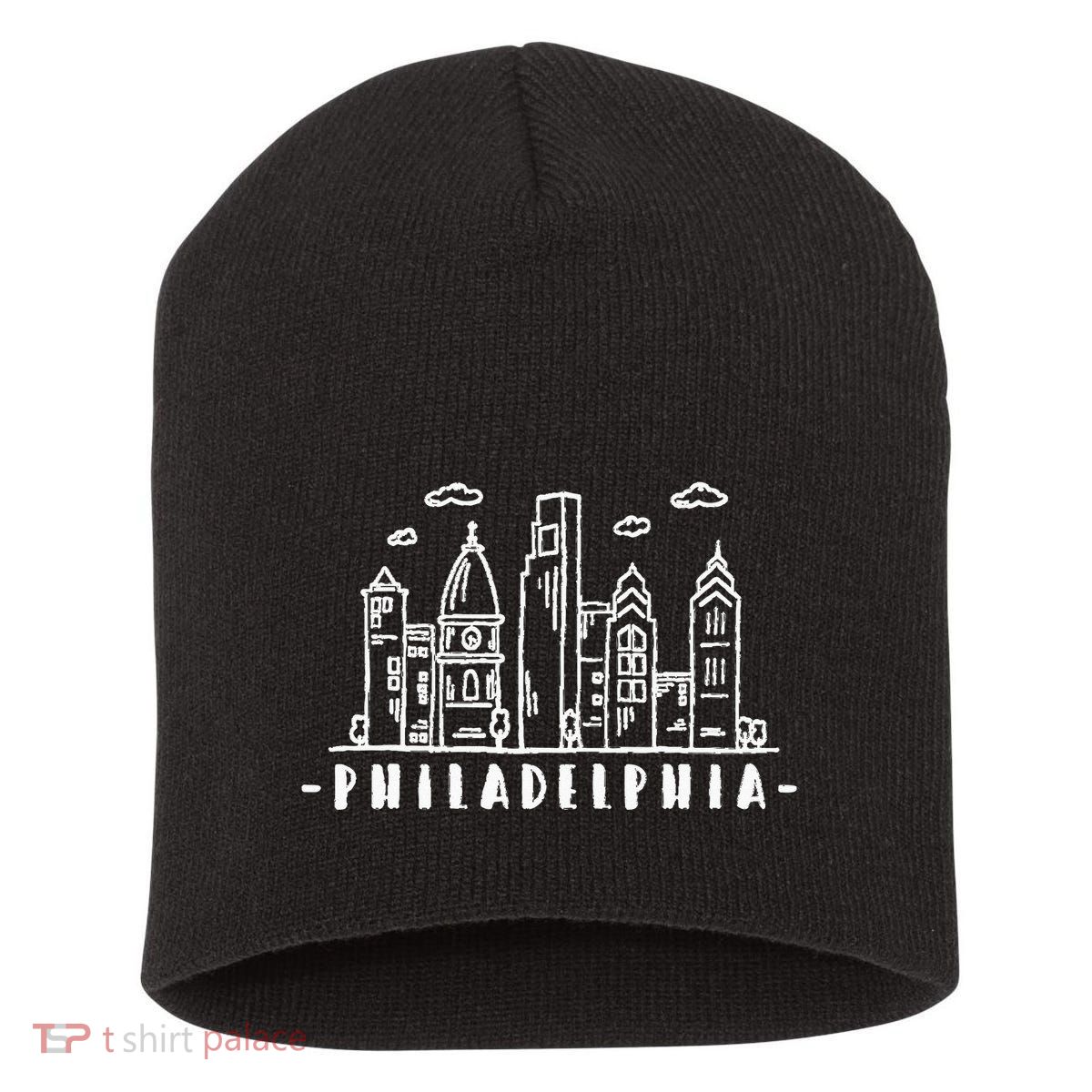 Philadelphia Pennsylvania Skyline Short Acrylic Beanie