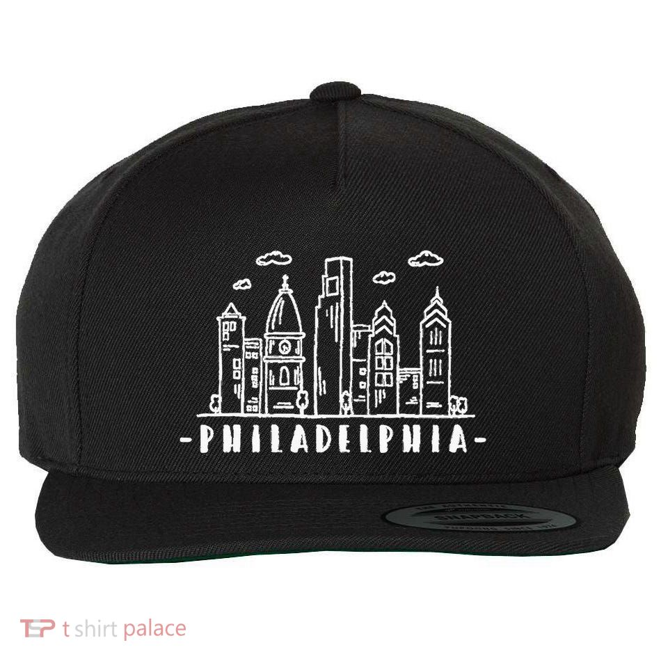 Philadelphia Pennsylvania Skyline Wool Snapback Cap