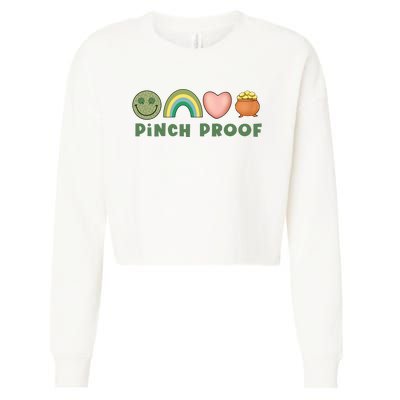 Pinch Proof St Patricks Day Cropped Pullover Crew