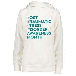 Ptsd Postgifttraumatic Stress Disorder Awareness Month Gift Womens Funnel Neck Pullover Hood