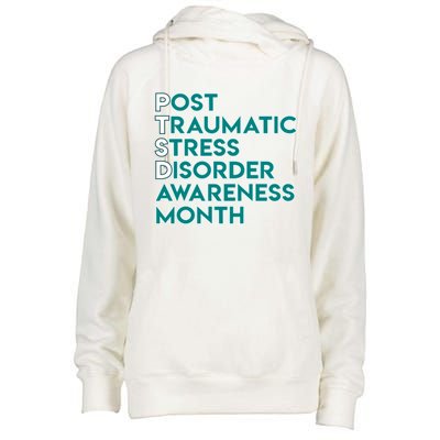 Ptsd Postgifttraumatic Stress Disorder Awareness Month Gift Womens Funnel Neck Pullover Hood