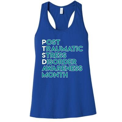 Ptsd Postgifttraumatic Stress Disorder Awareness Month Gift Women's Racerback Tank