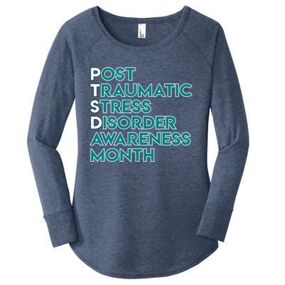 Ptsd Postgifttraumatic Stress Disorder Awareness Month Gift Women's Perfect Tri Tunic Long Sleeve Shirt