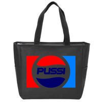 Pussi Parody Spoof Logo Offensive Zip Tote Bag