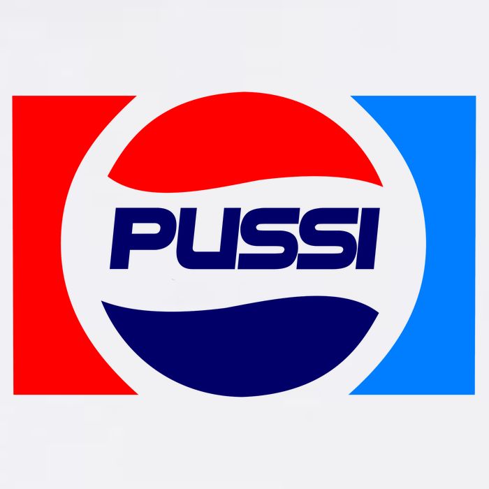 Pussi Parody Spoof Logo Offensive Visor